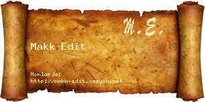 Makk Edit névjegykártya